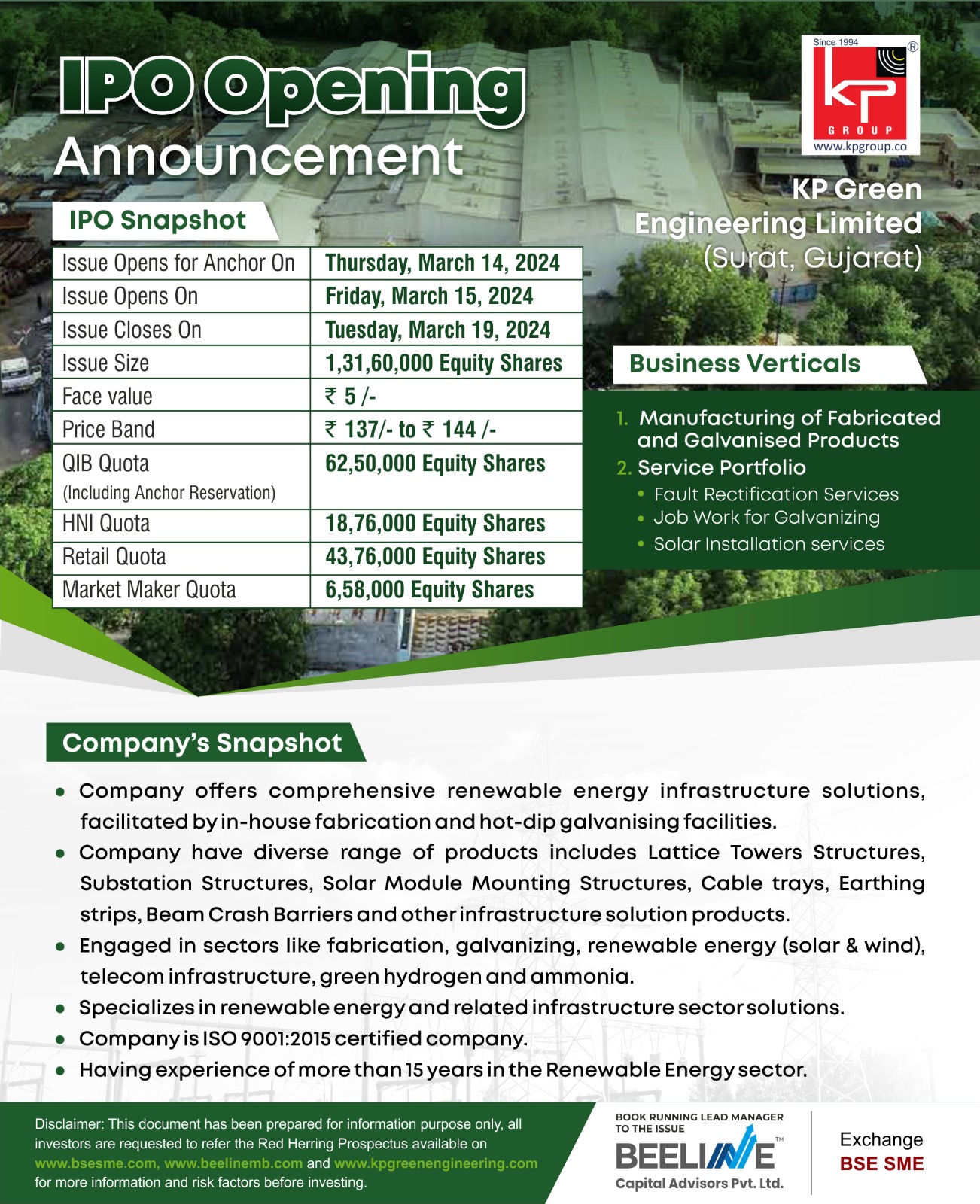 KP Green Engineering IPO